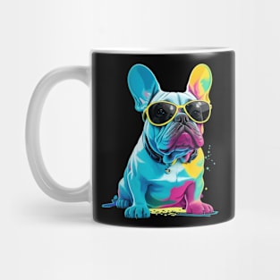 Cool French Bulldog with Glasses Mug